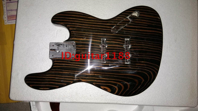 Zebras wood electric bass zebrawood body and neck-electric bass F-2075