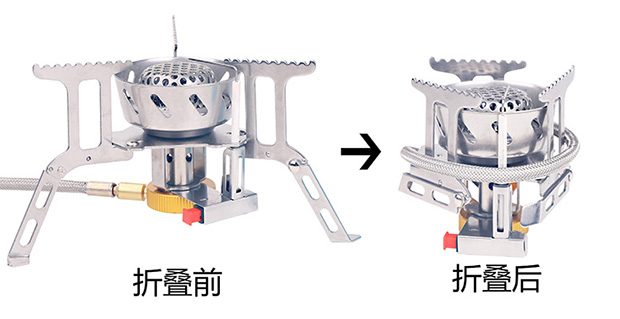 Bếp chính hãng ngoài trời chống gió di động - Bếp lò / bộ đồ ăn / đồ nướng dã ngoại bếp gas mini nhỏ gọn