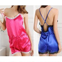 Satin Robe Sleepwear Lingerie Nightdress one-piece Pajamas