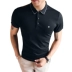 Mùa hè nam Hàn Quốc Slim nam nhỏ ô ngắn tay áo sơ mi polo Anh doanh nhân nam áo thun giản dị - Polo shop bán áo thun nam có cổ Polo