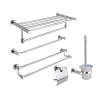 Toilet Shelf Fur Towel Rack Hotel Wall Hung Bathroom Hardware Pendant Suit 304 Stainless Steel Bath Towels