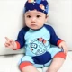 Đồ bơi cho bé gái Xiêm Bé trai Đồ bơi cho bé Kem chống nắng dài tay Trẻ sơ sinh 1-3 tuổi Trẻ em Áo tắm ấm