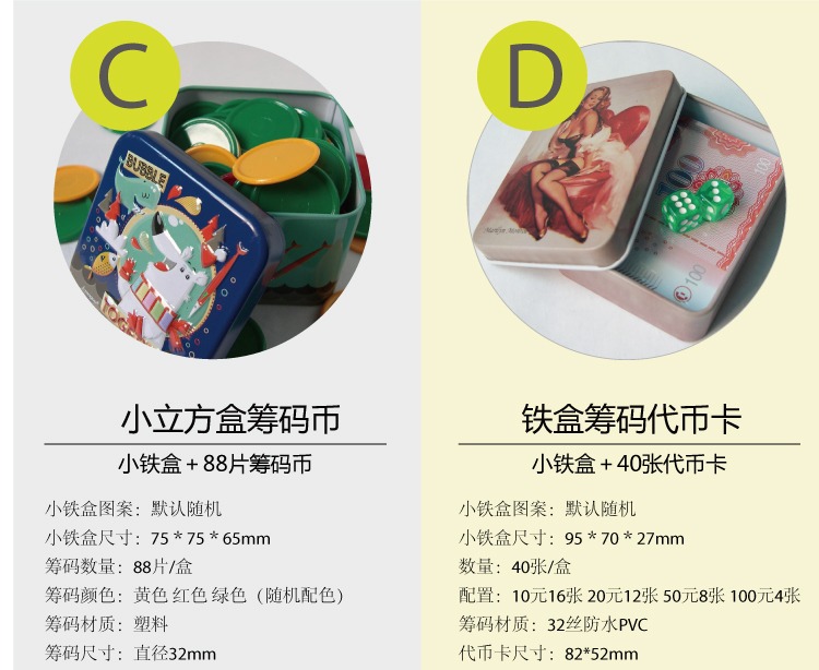 Mô hình du lịch bằng nhựa không thấm nước Solitaire Poker Mahjong Chips Phiên bản rộng Gửi súc sắc hộp sắt - Các lớp học Mạt chược / Cờ vua / giáo dục bộ cờ vua cờ lớn