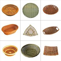 Creative Fashion Snack Basket Storage Basket Fried Plate Bamboo Basket Melon Seed Fruit Plate Bread French Fries Popcorn Vegetable Basket