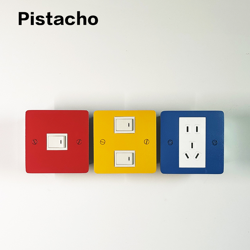 Pistachio |   Colorful Switch Socket Panel 86 Type Creative Retro Decoration Art Dopamine