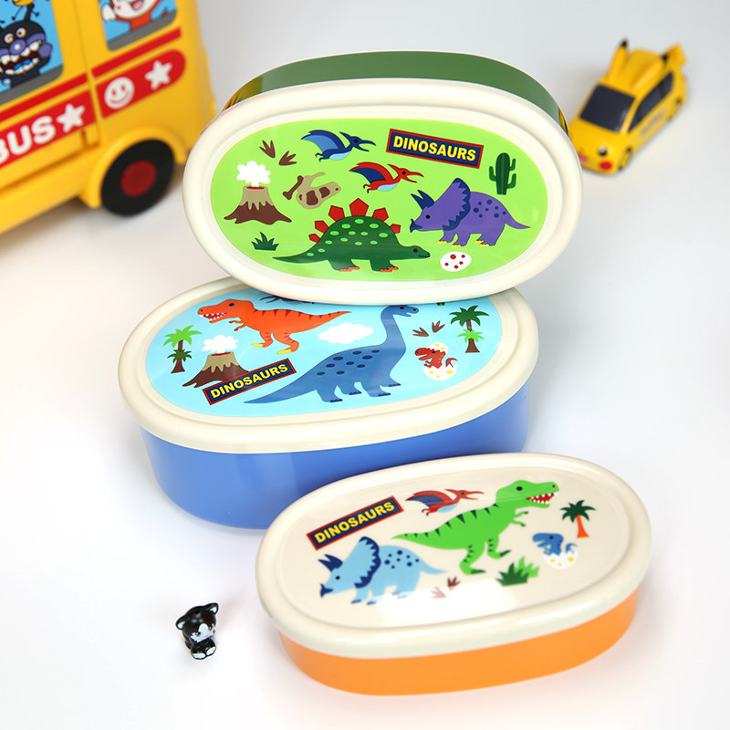 Spot Japanese Skater dinosaur Children cute with snack Snack Fruit Oval Dining Box 3 Clothes