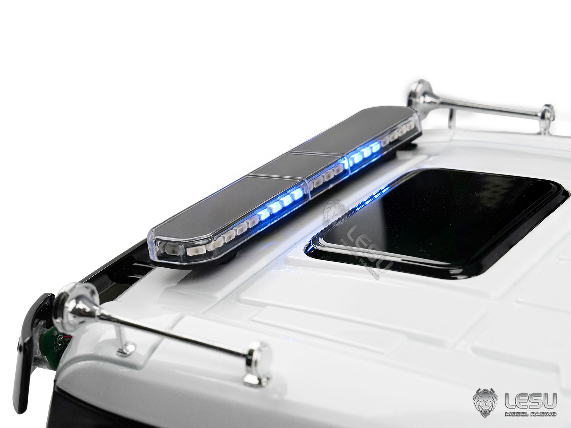 S-1324 Für 1/14 Truck Tamiya Anhänger LED Warnleuchte mit mehrfarbigem Modus aus Metall für technische Fahrzeuge – Detail 6