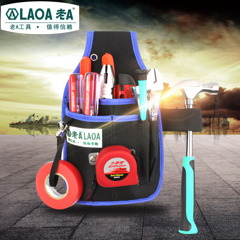 Old A tool multifunctional Oxford cloth electrician pocket tool bag portable tool bag home repair thickening