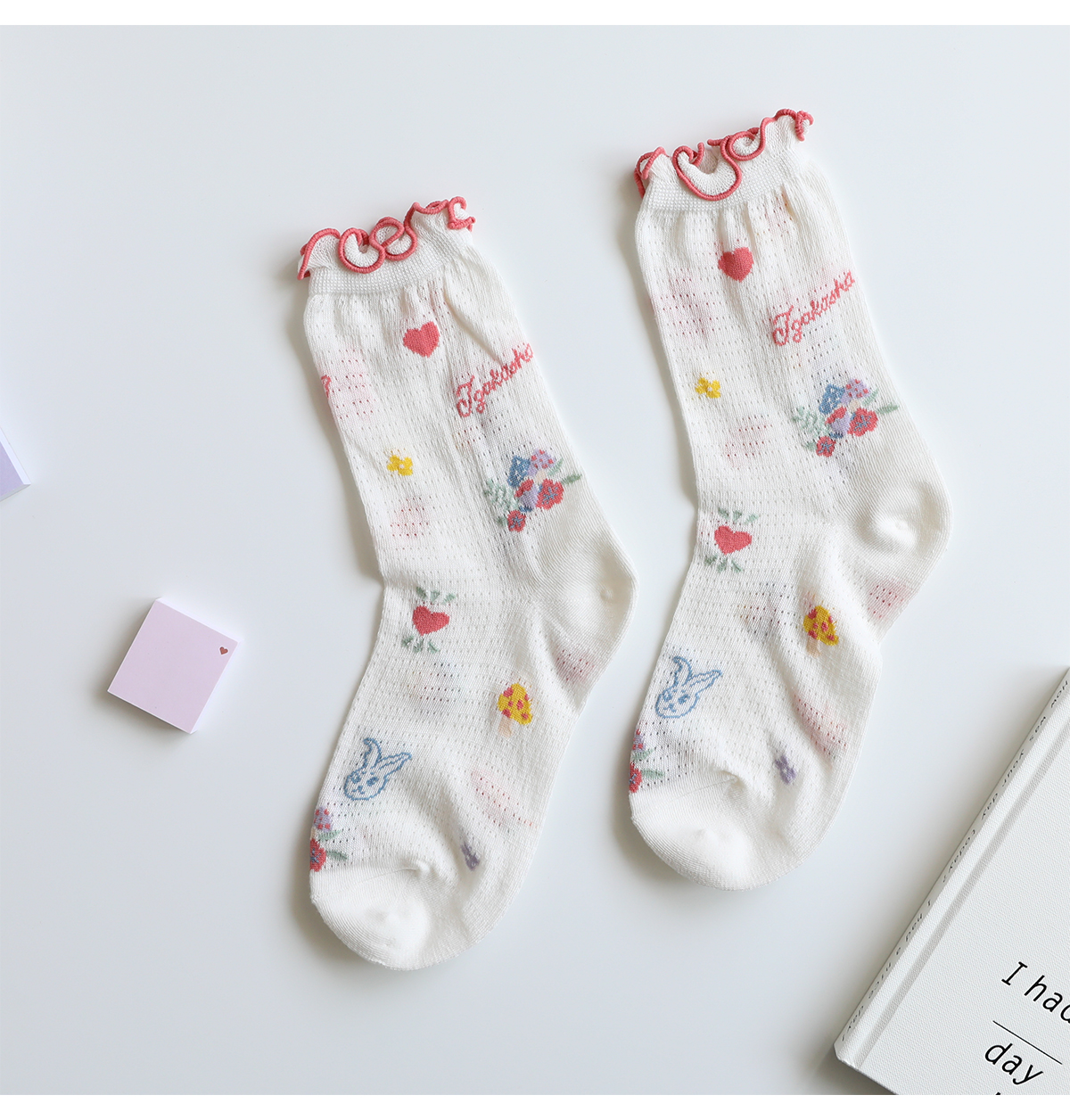 Osoi mùa xuân và mùa hè vớ thỏ lưới mỏng Nhật Bản Loli dễ thương vớ cotton trong vớ ống - Vớ sợi tre tất hàn quốc