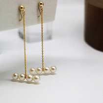 Pearl Balance Wood Fresh Temperament Ear Clip CC Decorated with Mosquito Coil Surface Painless Ear Accessories