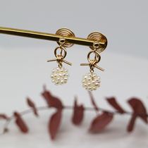 Exquisite and unique small pearl ball short dynamic versatile ear clip without ear hole sweet and painless Japanese and Korean temperament earrings