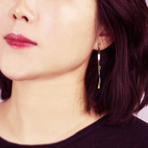 Metal fashion ear clip simple Japanese and Korean models Joker cold wind no ear hole painless mosquito temperament long earrings