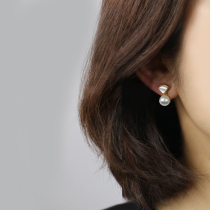 925 Silver Simple Short Advanced Sense Pearl Joker Ear Clips No Ear Pole Ear Hollow Sweet Painless Sever Ear Earrings