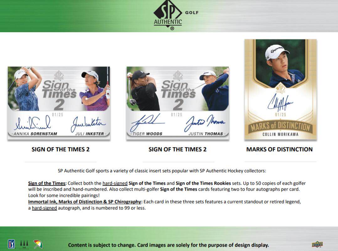 2021 Upper Deck SP Authentic Golf Box Licensed Star Cards - Taobao product photo 8