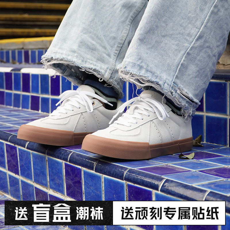 Stubborn ollieskate German training skateboard suede wear-resistant shock-absorbing national tide ootd youth men and women low-top skateboard shoes