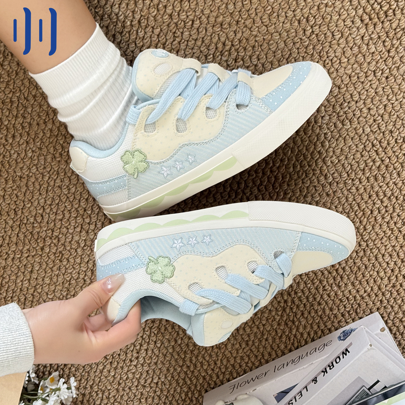 Ollieskate Bread Shoes Clover Color Scheme Spring Bake Casual Low-Top Unisex National Trend Skateboard Shoes