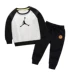 Quần áo trẻ em bằng cotton tinh khiết mùa xuân và mùa thu mới của trẻ em aj in jump man Michael Jordan hình thang màu phù hợp với quần áo len phù hợp với - Phù hợp với trẻ em