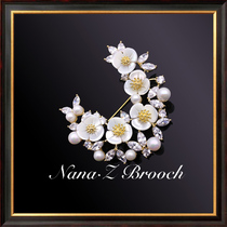 Fashion Flowers Moon Brooch Brooch Brooch Female Korean Edition Superior Sweater Accessories Nanaz Brooch