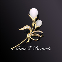 Na Lido nanaz Style Tulip with breast and chest flowers Dont pin women upscale 100 Lap Coat Accessories Luxury