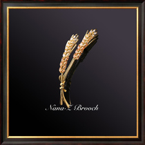 Orange Wheat Ears Brisket Brooch Chest of Chested Clothing Accessories South Korea Women Upscale Social Temperament Nanaz Style