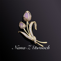 Na Lido flower plant Tulip Chest Needle Chest flowers Dont pin women upscale luxury 100 hitch suit accessories