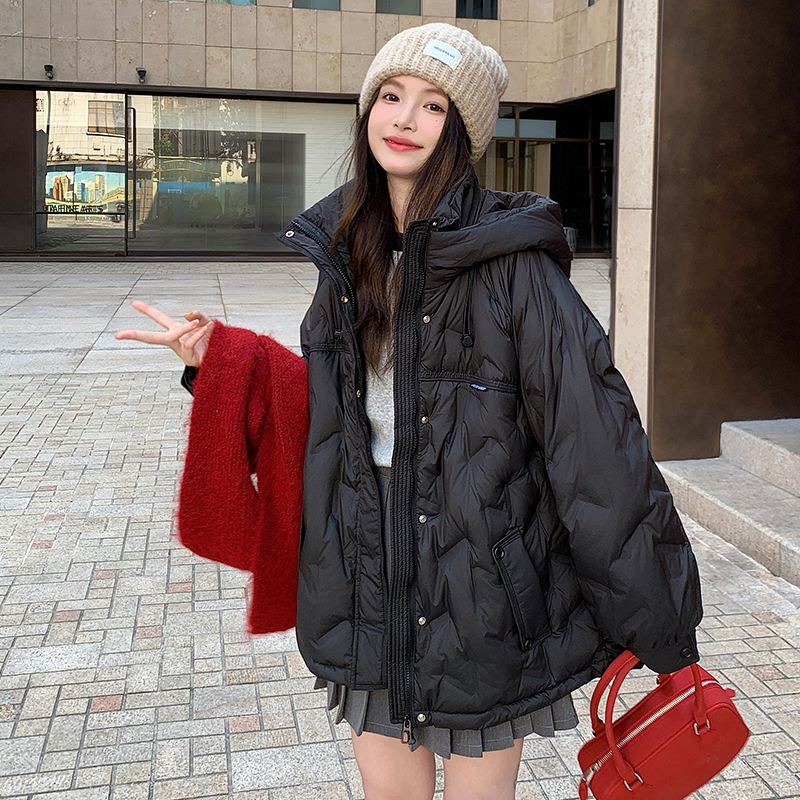 Plus Size Fat mm 100kg Slimming down Jacket, Not Bulky, Lightweight, Extra Large Size 150kg Student Hooded Coat