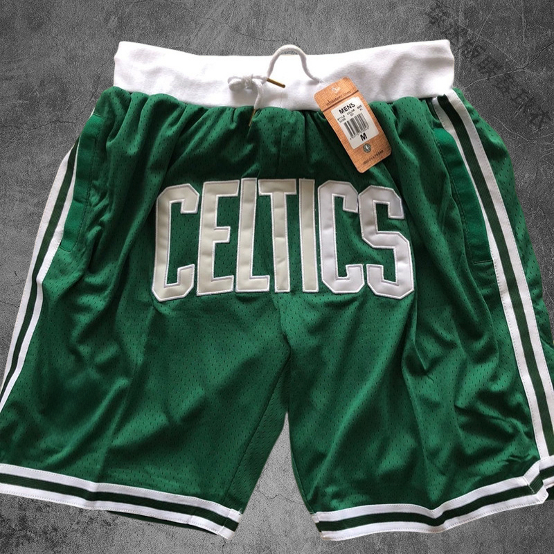 Celtics Embroidered American Sports Shorts Men's Retro Quick-Dry Breathable Street Five-Point Shorts Basketball Shorts
