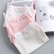 Girls camisole pure cotton new summer little girl base shirt thin baby belly suspender underwear for children