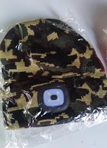 Rechargeable beanie with light outdoor knitted hat for men and women winter warm ear protection headgear USB charging