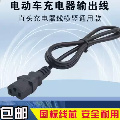 Electric car charger square hole power cord plug Electric car output power cord Pin word square plug straight head line
