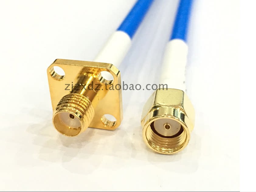 5 8G feeder SMA-KF J with flange female to male reverse polarity head RG402 141 semi-flexible coaxial transfer cable