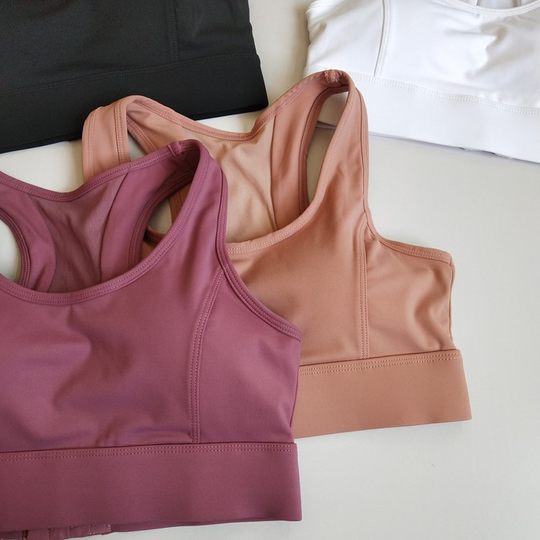High strength ~ beautiful back mesh sports bra women's quick-drying anti-sagging push-up bra running shock-proof yoga vest