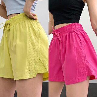 Women's Sports Shorts, Two-In-One, Anti-Exposure, Quick-Drying, Tennis, Running, Training, Fitness Shorts, High-Waisted, Casual Yoga Pants