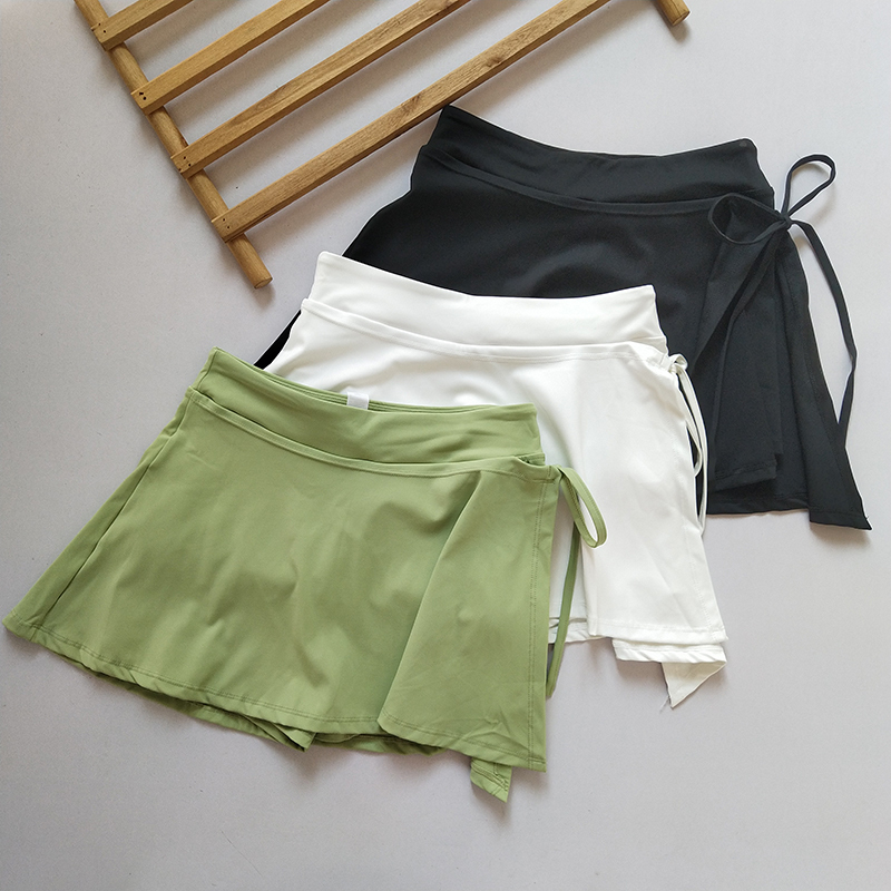 Nude-Feel Two-In-One Side-Slit Fitness Pants Quick-Dry Sports Shorts Women's Tennis Skirt Anti-Exposure Running Pants Summer Nude-Feel Two-In-One Side-Slit Fitness Pants Quick-Dry Sports Shorts Women's Tennis Skirt Anti-Exposure Running Pants Summer