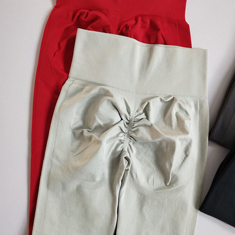 Леггинсы, быстросохнущие дышащие штаны, эластичное спортивное белье для коррекции формы бедер для тренировок для спортзала, высокая талия, в обтяжку 