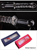 Ice Fire Glass Crystal Penis Sex Toys Massage Stick Vaginal Backyard G-spot Orgasm Female Masturbation Device