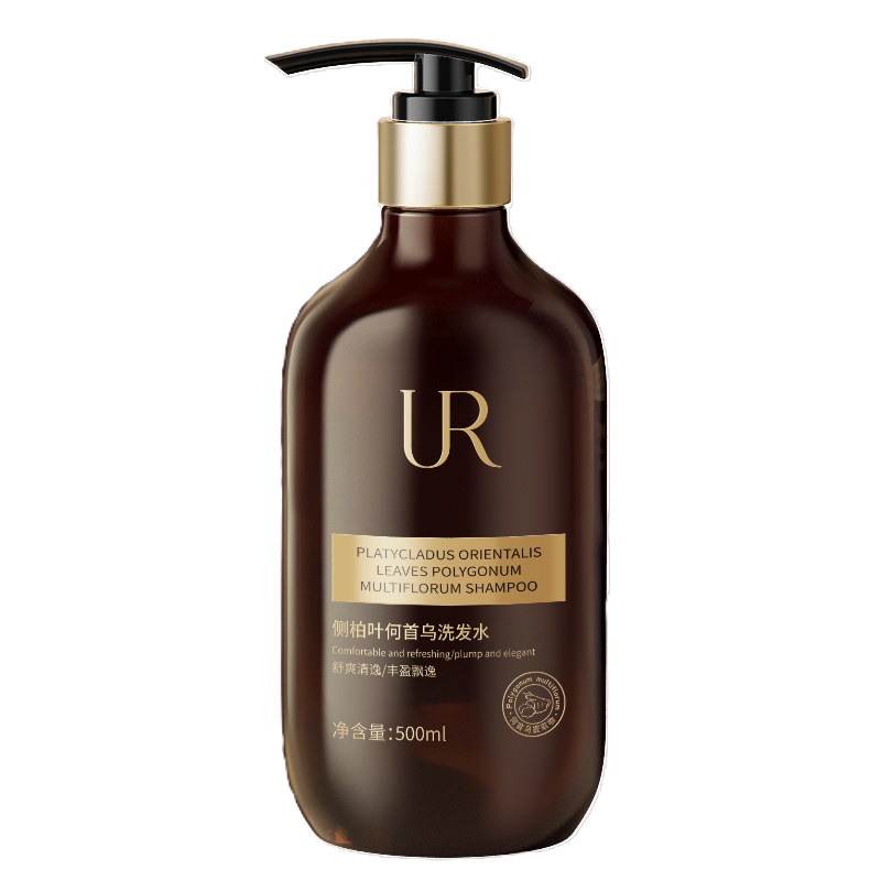 何首乌洗发水侧柏叶白发根纯植物黑转治非黑洗头发膏神器官方正品