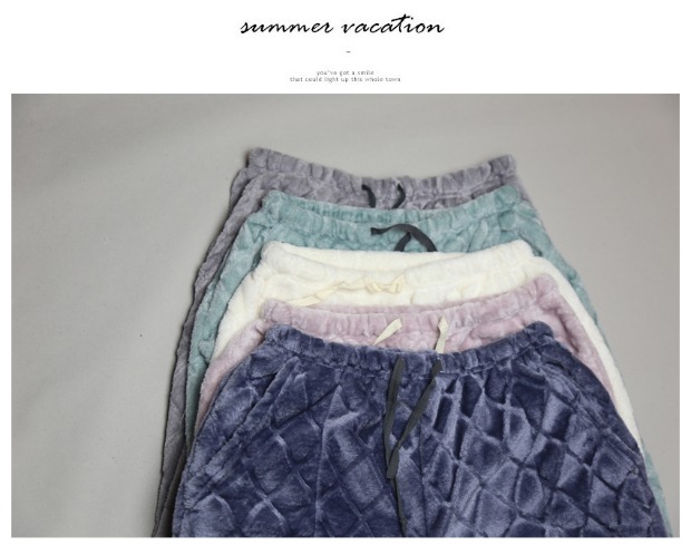 Mùa thu và mùa đông mới quần flannel pyjama nam và nữ dày san hô lông cừu nhà quần ấm quần sống quần thể thao nam