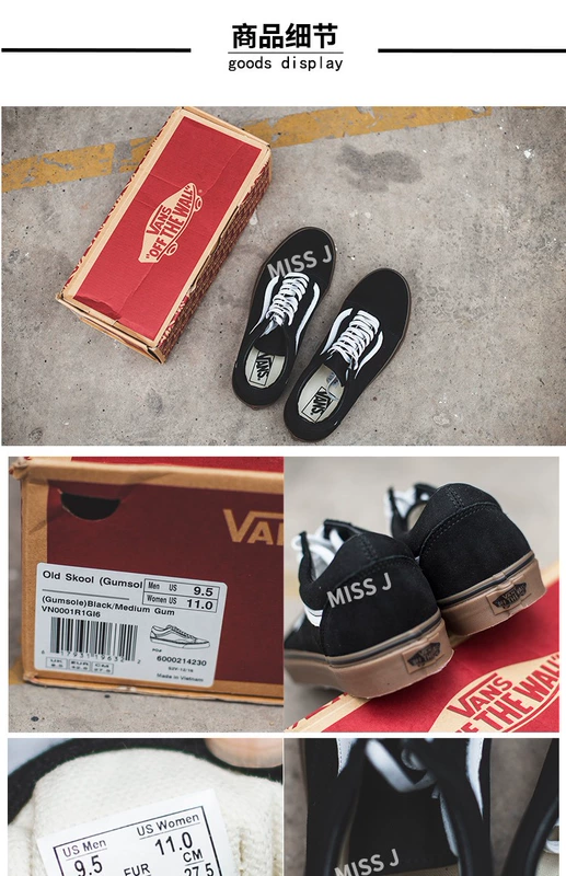 [Miss King] Giày nam và nữ chính hãng Vans giày mới giày vải thông thường giày VN0001R1GI6 - Dép / giày thường