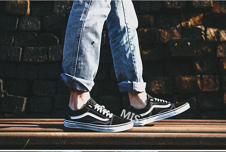 [Hoa hậu Jin] VANS Fansi cổ điển thấp để giúp hệ điều hành màu đen và trắng giày vải giày nam giày của phụ nữ VN-0D3HY28 giày thể thao nữ đế cao