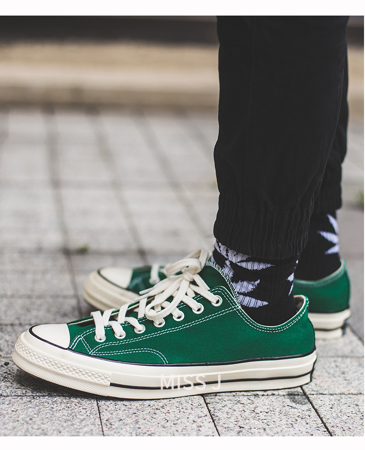 Miss Jin Converse Converse Samsung tiêu chuẩn giày vải thấp màu xanh lá cây 162057C 161443C giày thể thao trẻ em