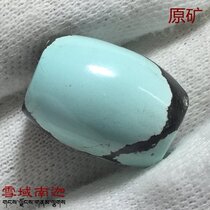 Natural raw mineral turquoise barrel beads 1 7*1 25 cm 3 9 grams No glue No wax No optimization