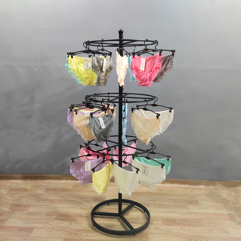 Lingerie shelf Show shelves Multi-functional pet Shop Puppy clothes hanger Middle island swivel Easy round hanging underwear rack