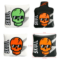 New golf push sleeve semi-circular push protective skull pattern club cap set magnet closed