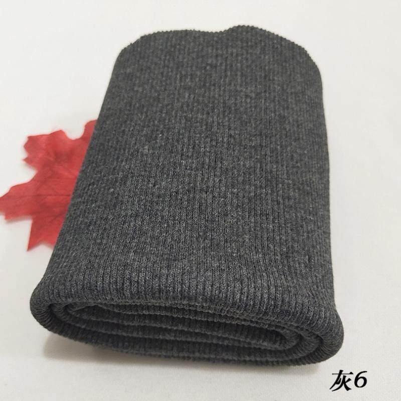 Ribbed cuffs neckline fabric elasticated edge threaded stretch-knit stretch sweatshirt pants cuffs thickened.