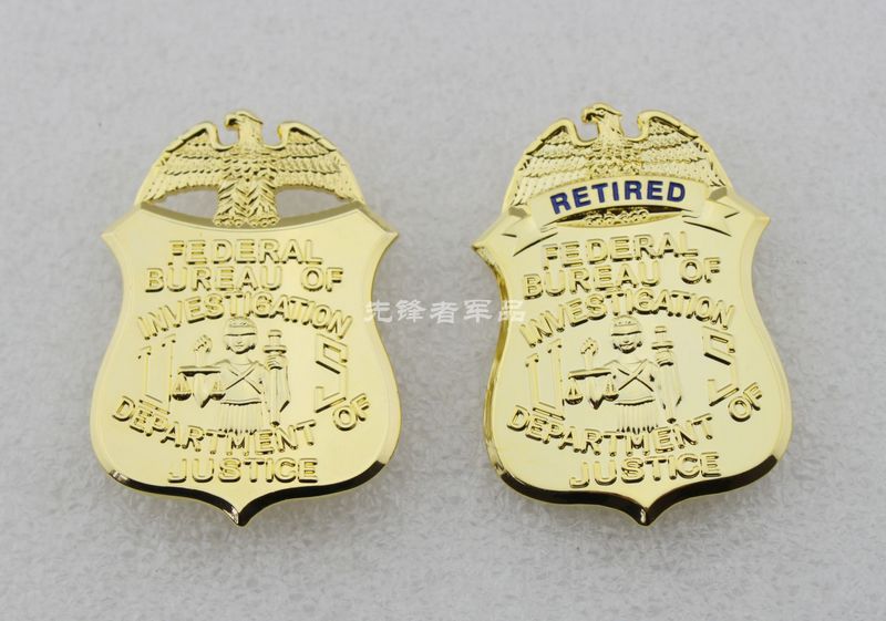 US Metal Badge US Federal Badge Coin Clip Small Badge Solid Bronze