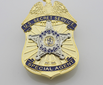 U S Secret Service USSS metal badge Three-dimensional structure Pure copper