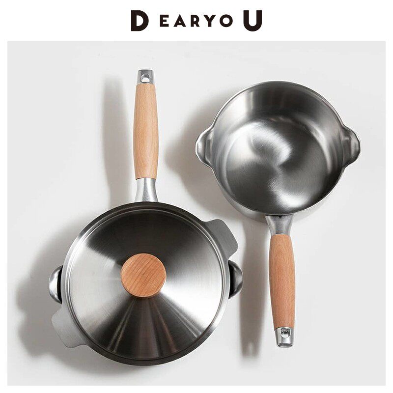 Japan Import Co., Ltd. Yichuan Xue Ping Pot Stainless Steel Japanese Soup Pan Dairy Handle Household