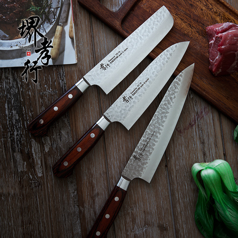 Japanese Imported Sakai Takayuki Kitchen Knife 33-Layer Damascus Vg10 Household Kitchen Knife for Cutting Vegetables and Meat