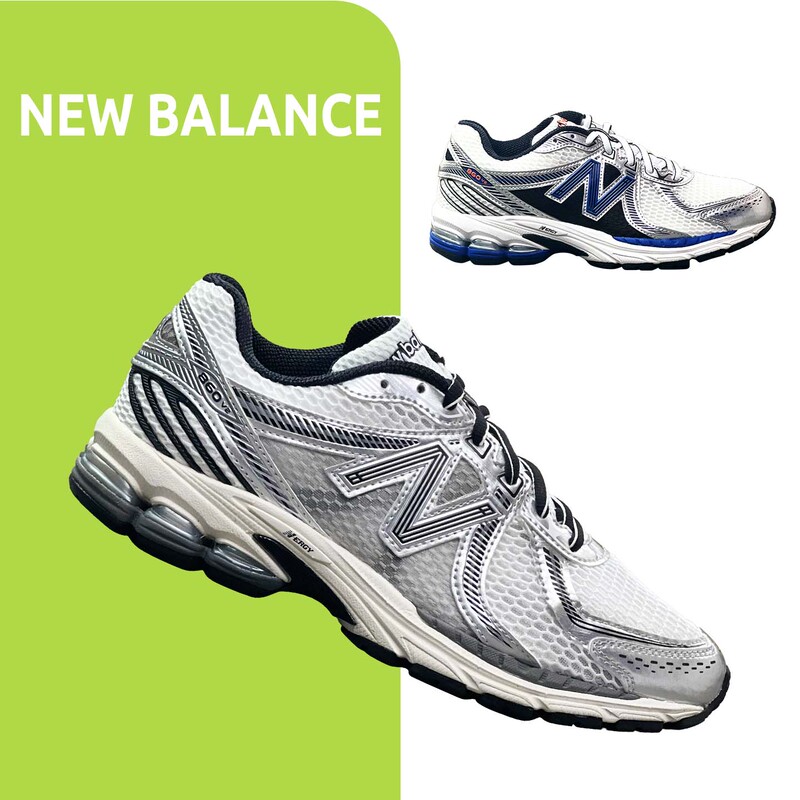 New Balance Nb Low-Top Men's and Women's Shoes Y2K Mesh Breathable Silver Millennial Style Casual Shoes Ml860Gb2